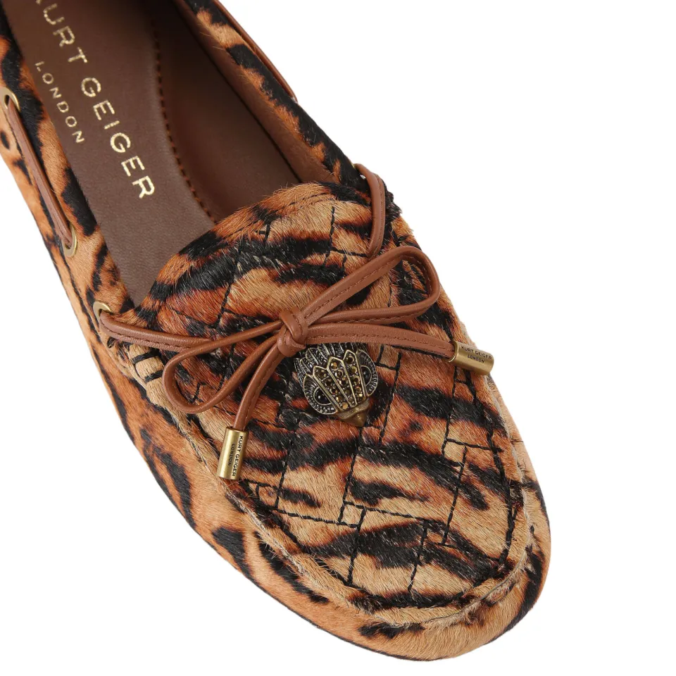 Kurt Geiger Eagle mocassins met panterprint - cognac, foto 5