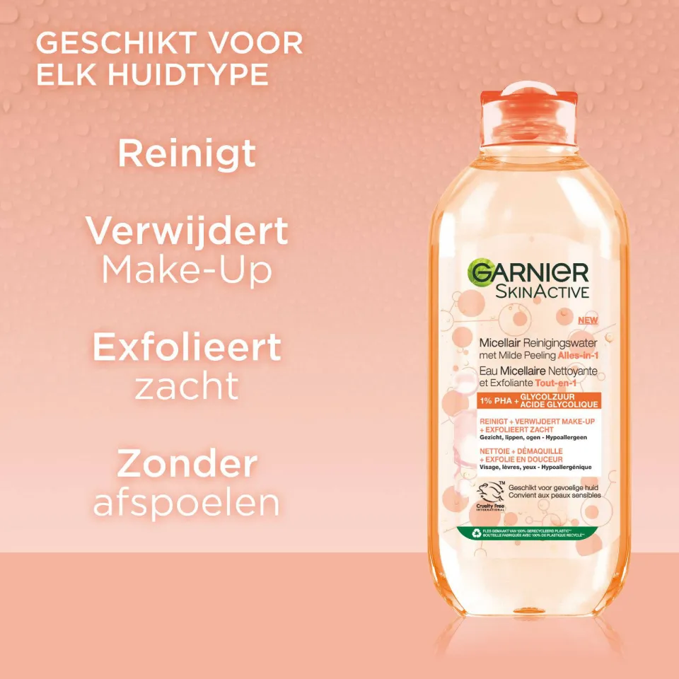 Garnier SkinActive micellair reinigingswater met milde peeling 400 ml, foto 3