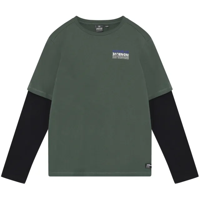 Indian Blue Jeans oversized longsleeve groen groen/zwart