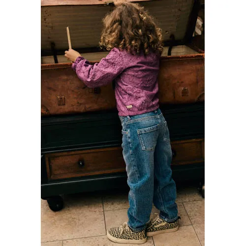 Daily7 barrel gebloemde jeans - mediumblauw, foto 4