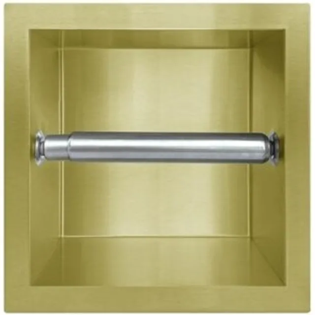 Sanilux Jali inbouw toiletrolhouder geborsteld goud