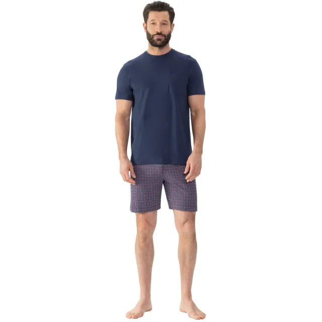 Mey Regular Fit pyjama yacht blue