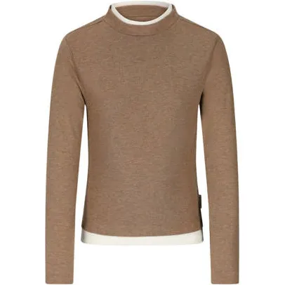 Retour Jeans rechtvallende longsleeve lichtbruin Lichtbruin/ecru