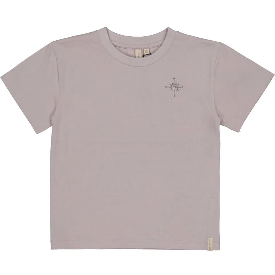 LEVV Little T-shirt met backprint grijs Lilagrijs
