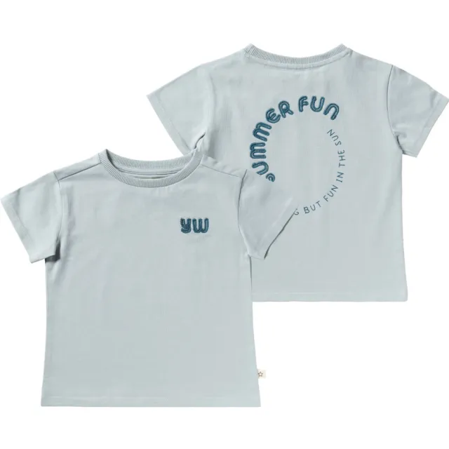 Your Wishes T-shirt met backprint grijsblauw, foto 2
