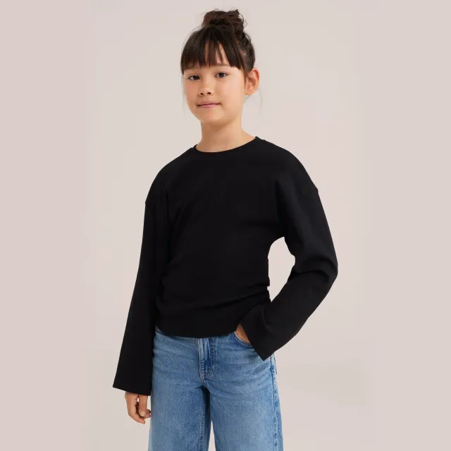 WE Fashion imitatiebont gilet - zwart