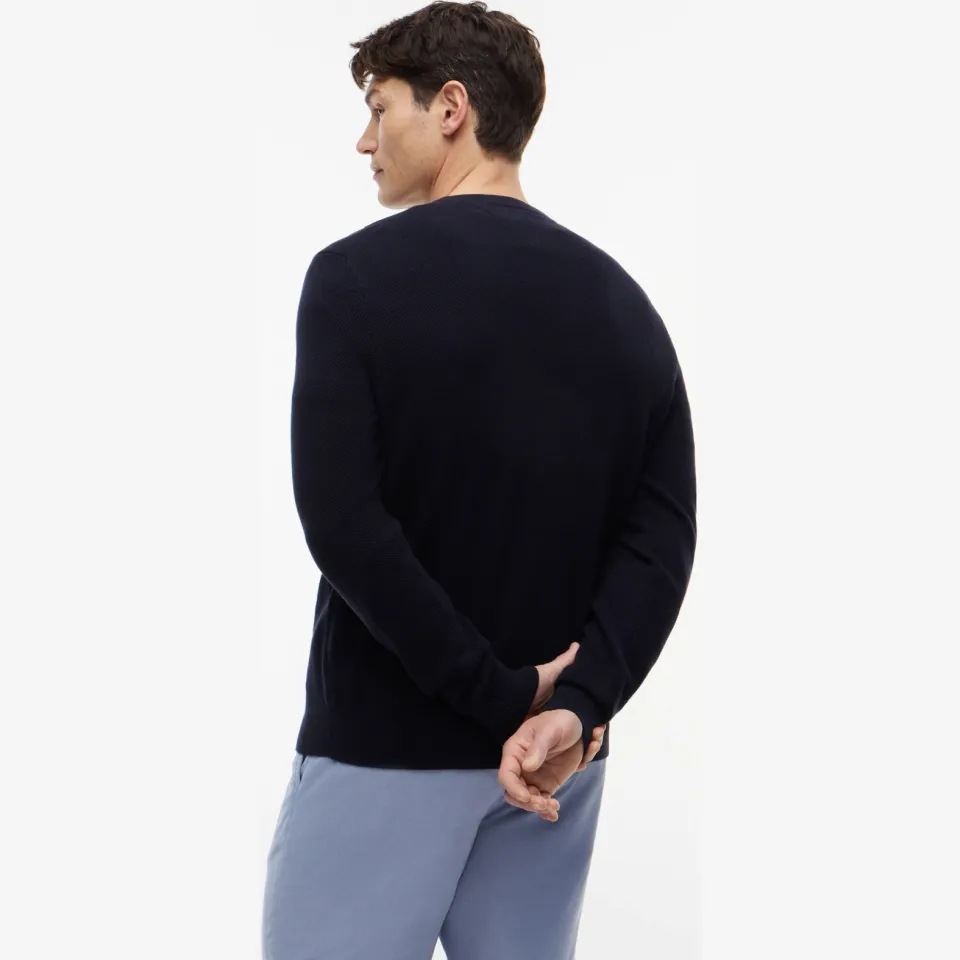 Tommy Hilfiger katoenen regular fit gebreide trui - donkerblauw, foto 4