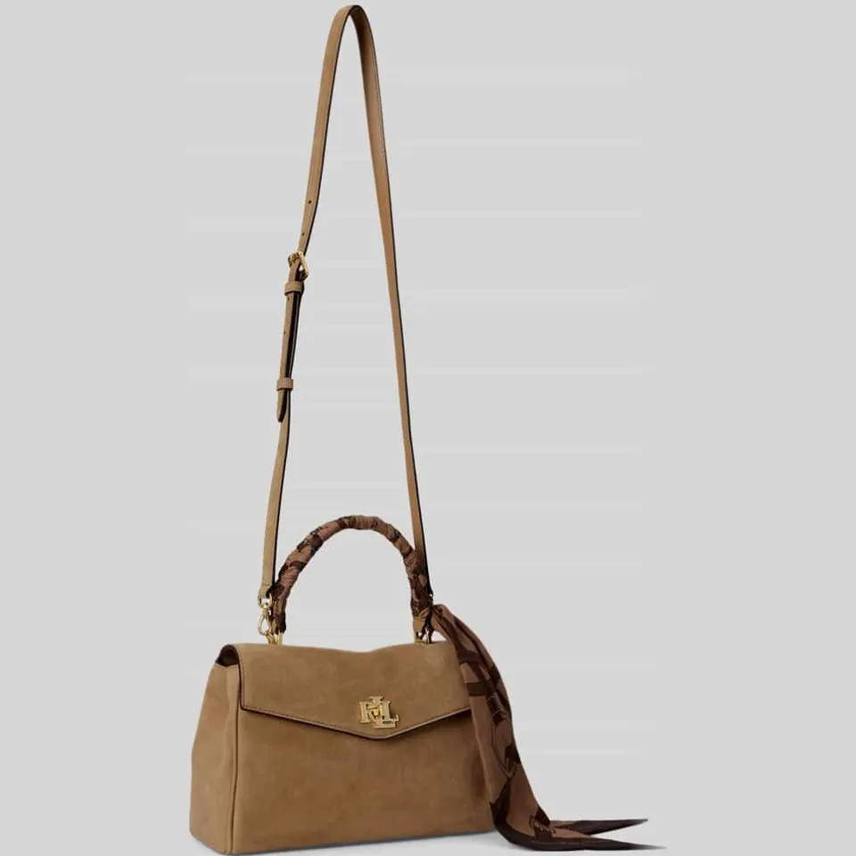 Lauren Ralph Lauren Farrah satchel small handtas bordeaux, foto 4
