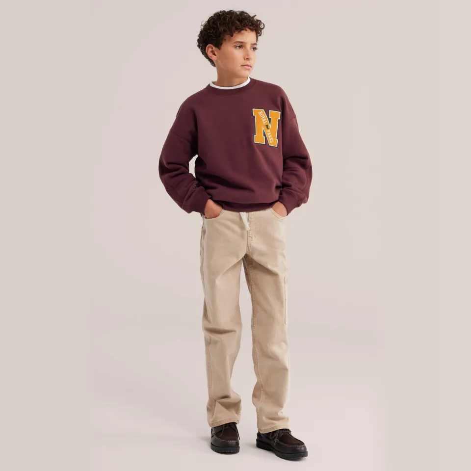 WE Fashion sweater met tekstprint - donkerrood, foto 4