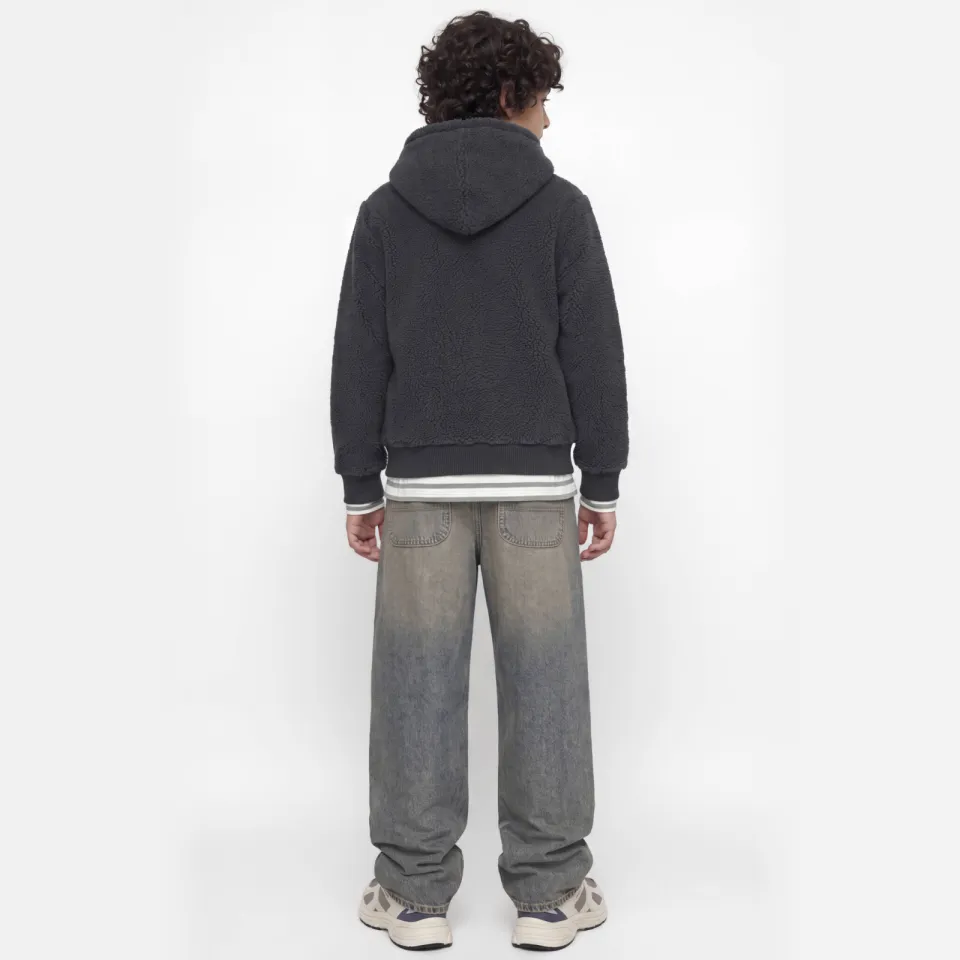 Jack & Jones JUNIOR teddy sweater met tekst - antraciet, foto 6