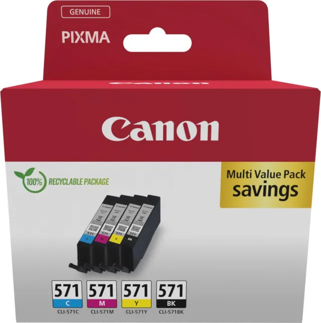 Canon 0386C009/CLI-571 Inktcartridge Mul zwart, cyaan, magante, yellow