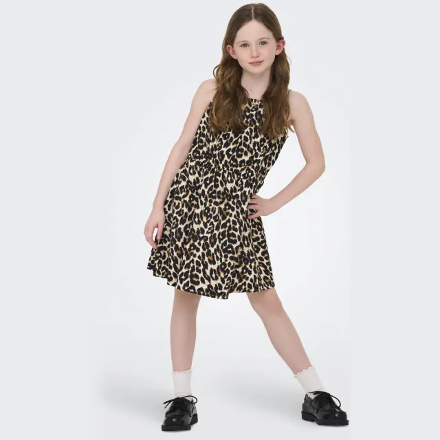 Only zomerjurk ecru dierenprint Ecru/zwart