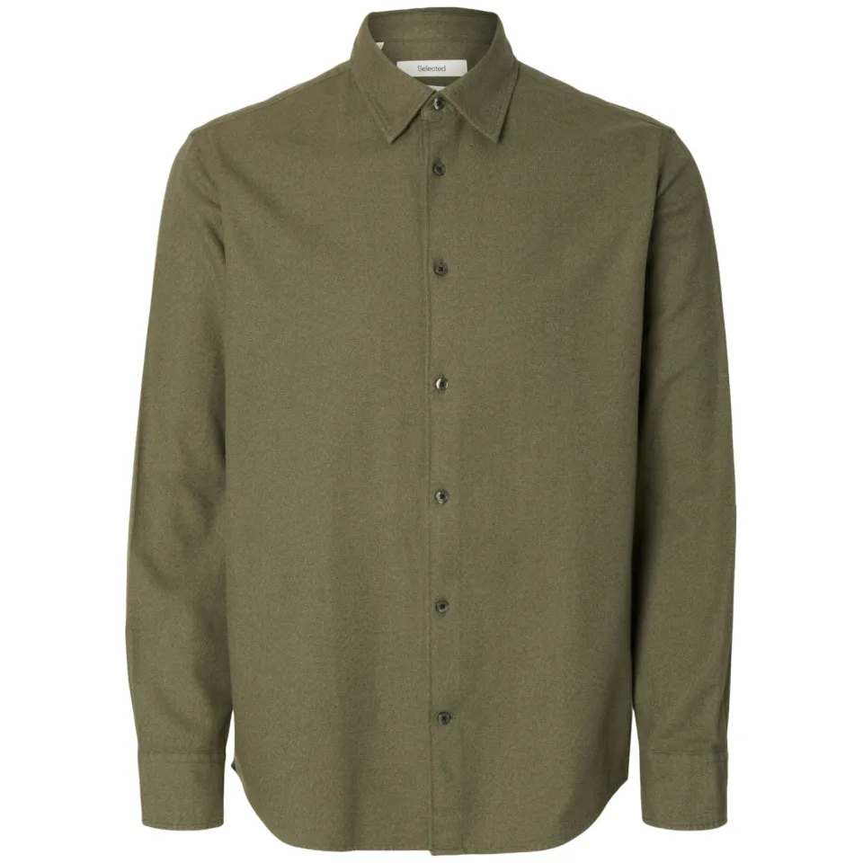 Selected regular fit overhemd - groen, foto 2