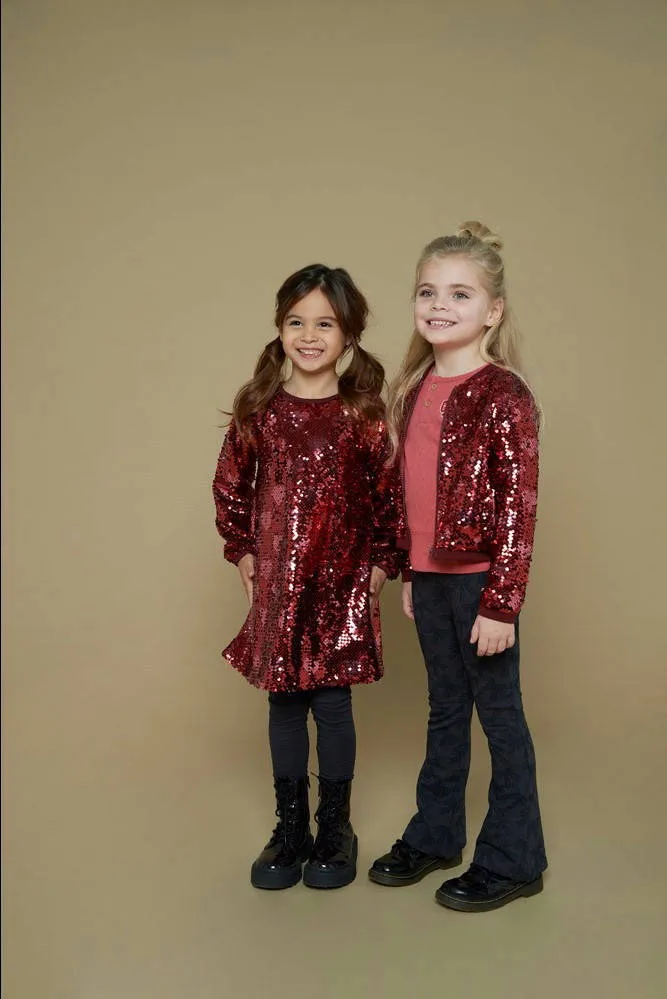 Jubel Queen Of Hearts jurk met pailletten donkerrood, foto 8