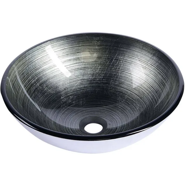 Sapho Waskom Sapho Beauty Rond 42 cm Metallic Grijs Zilver
