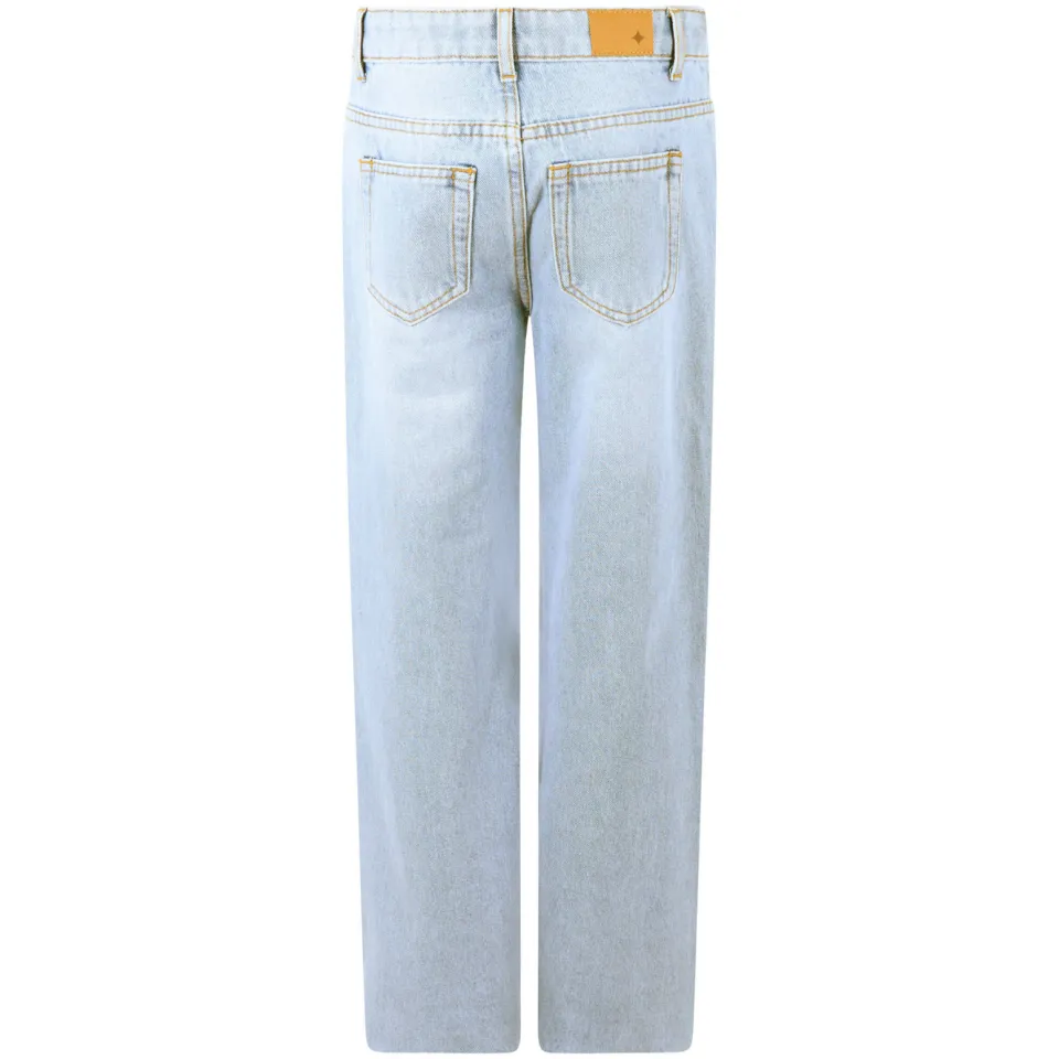 Shoeby wide leg jeans met parels - lichtblauw, foto 3