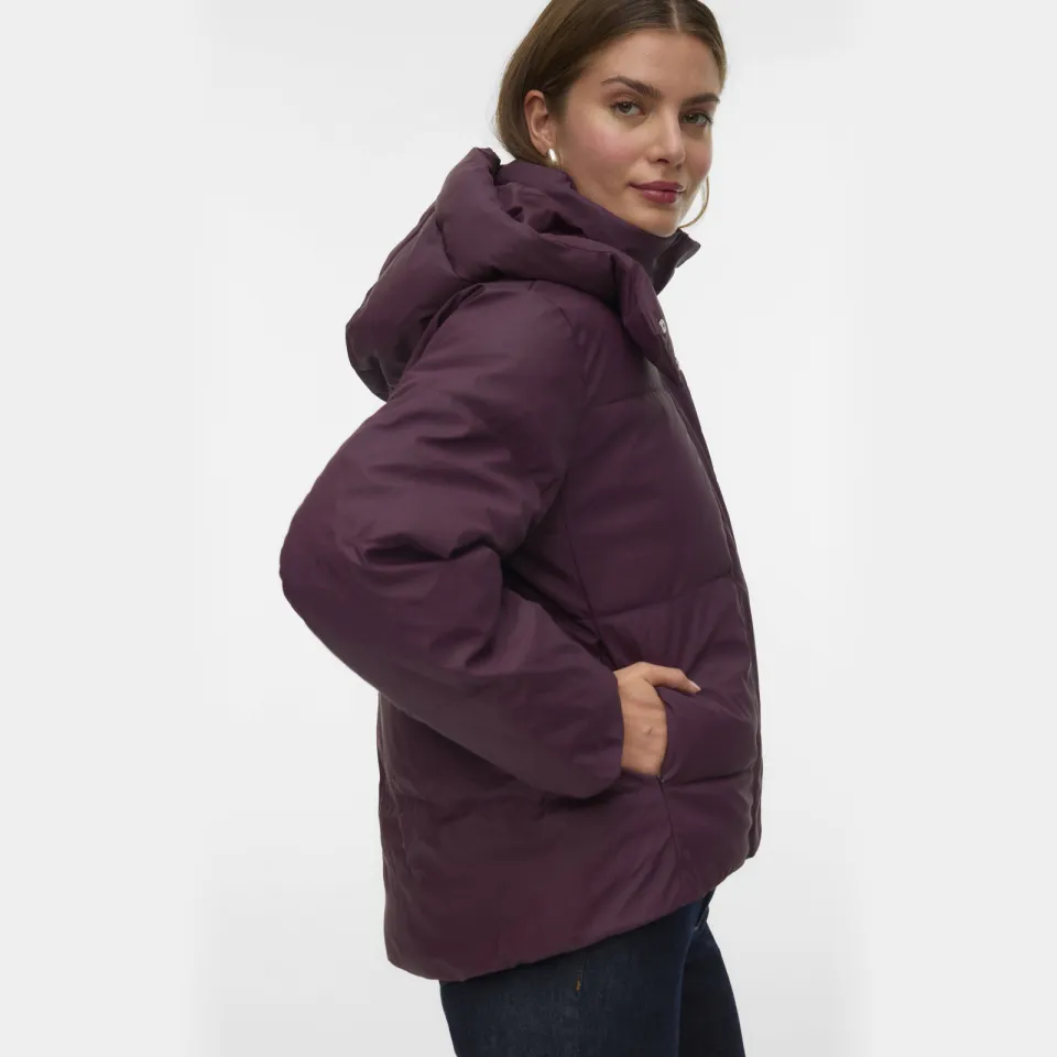 Vero Moda VMGRETAKYLIE gewatteerde jas donkerpaars, foto 3