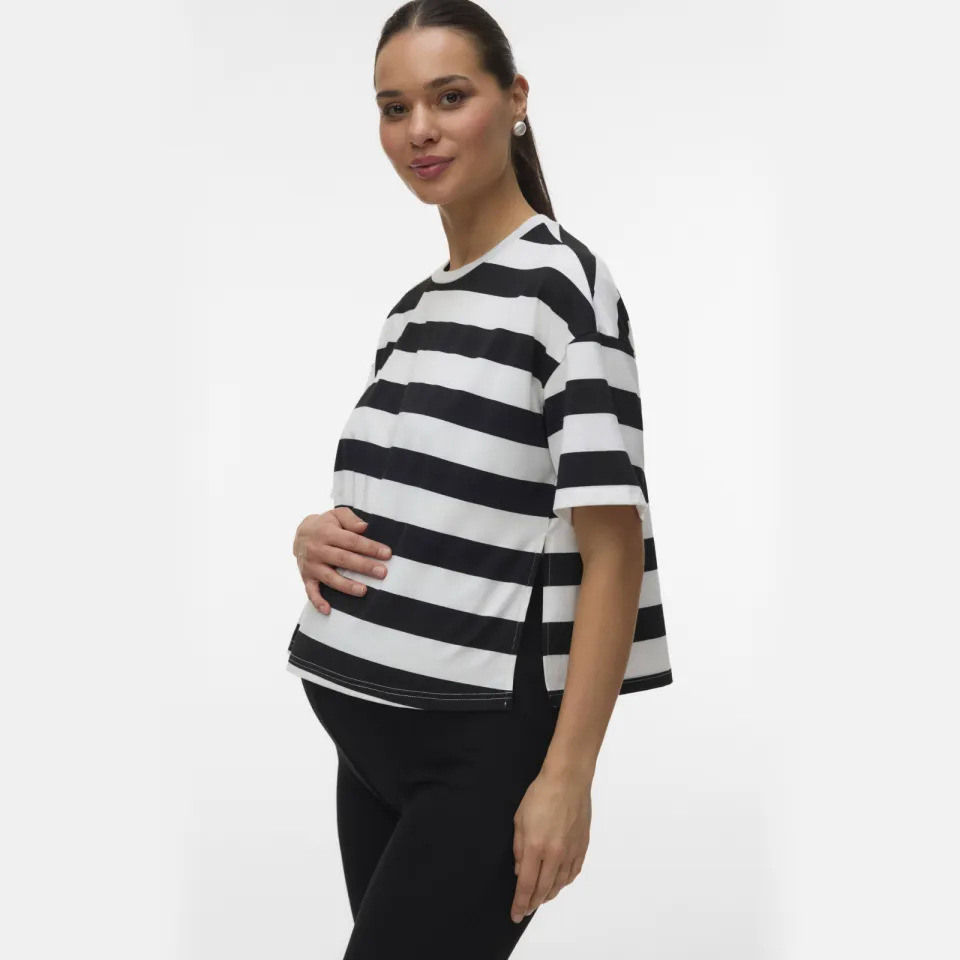 Mamalicious zwangerschaps gestreept T-shirt zwart/wit, foto 6