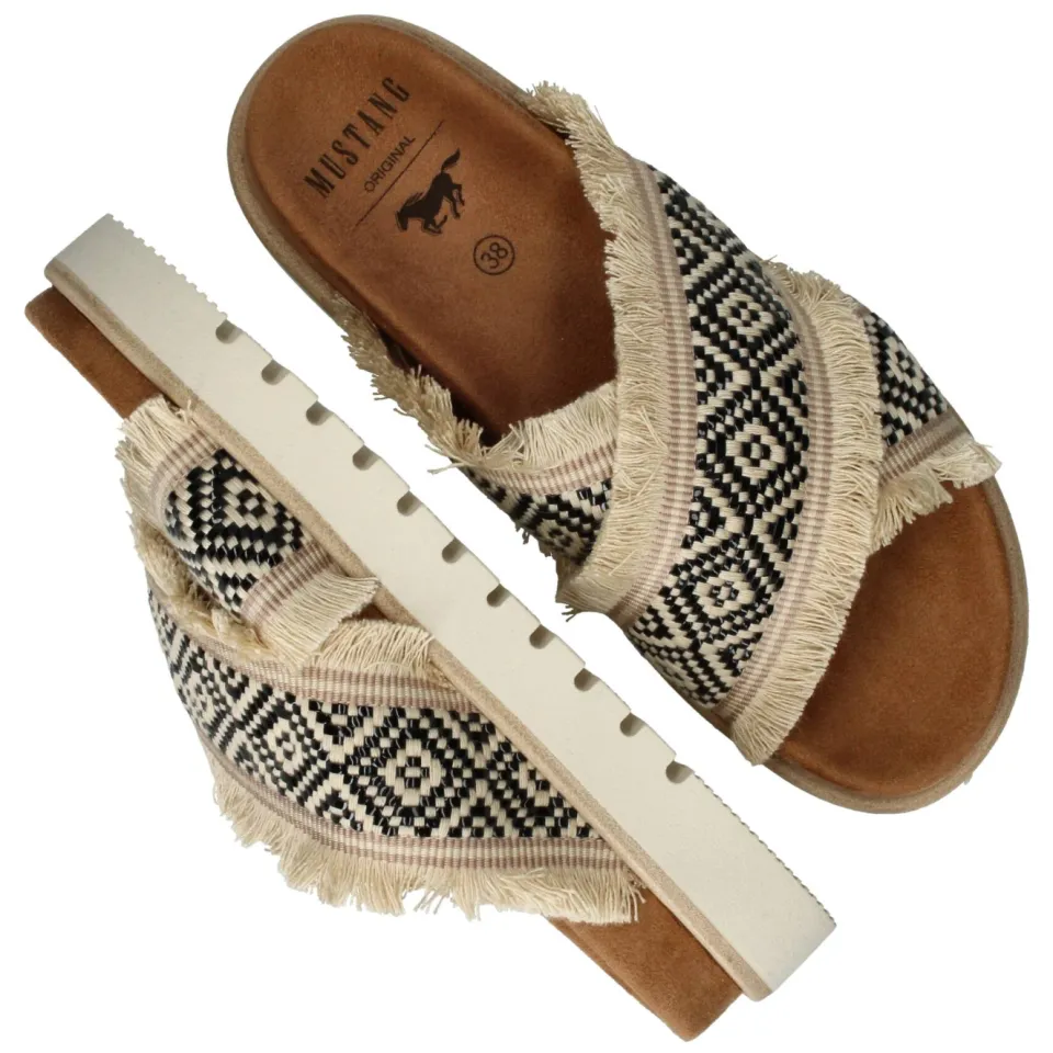 Mustang Slippers Dames Beige, foto 8