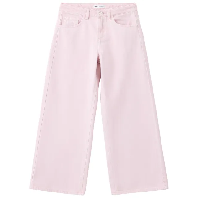 Mango Kids wide leg jeans - lichtroze