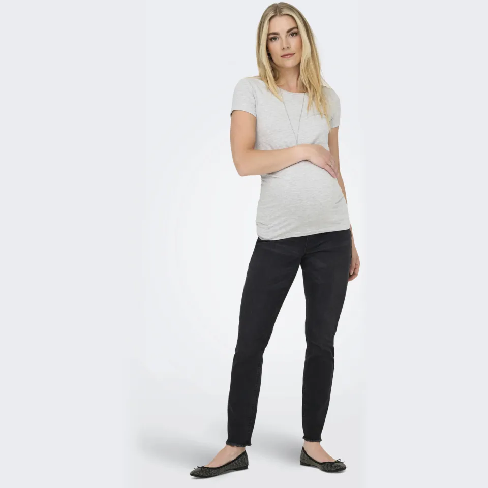 Only MATERNITY skinny zwangerschaps jegging OLMBLUSH washed black
