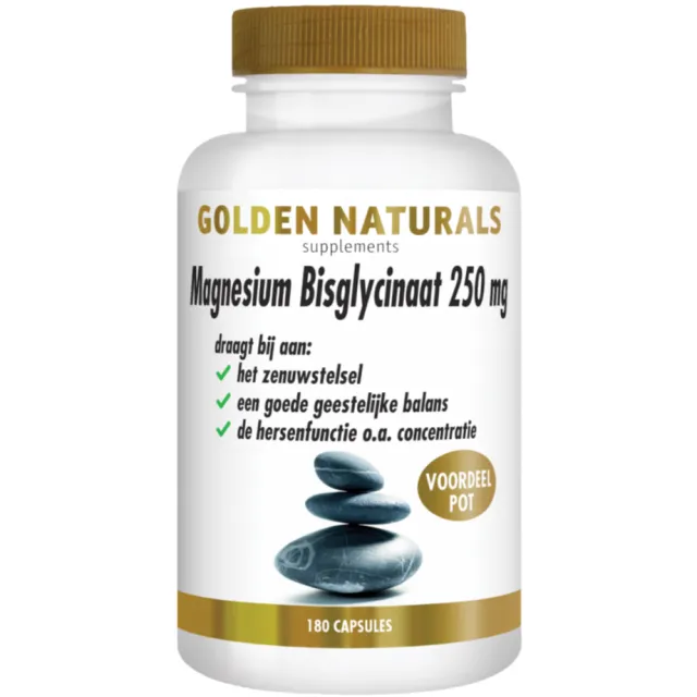 Golden Naturals Magnesium Bisglynaat 250mg Capsules