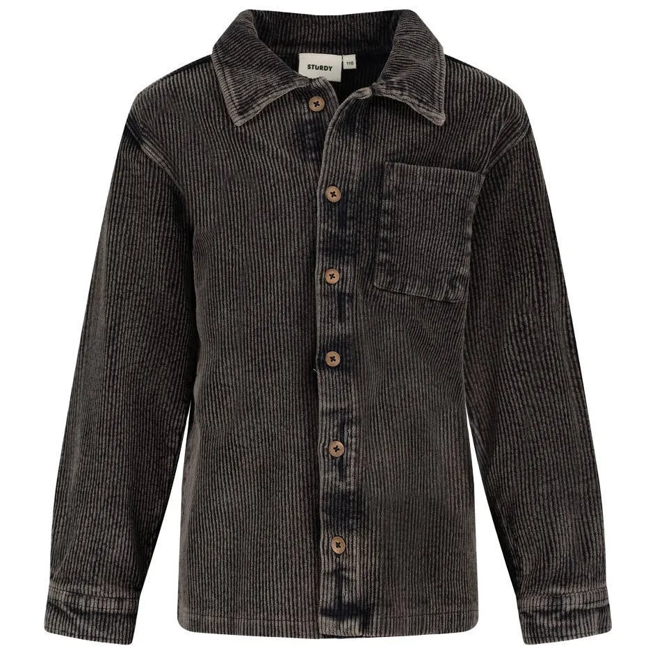Sturdy corduroy overshirt Mountain top antraciet, foto 2
