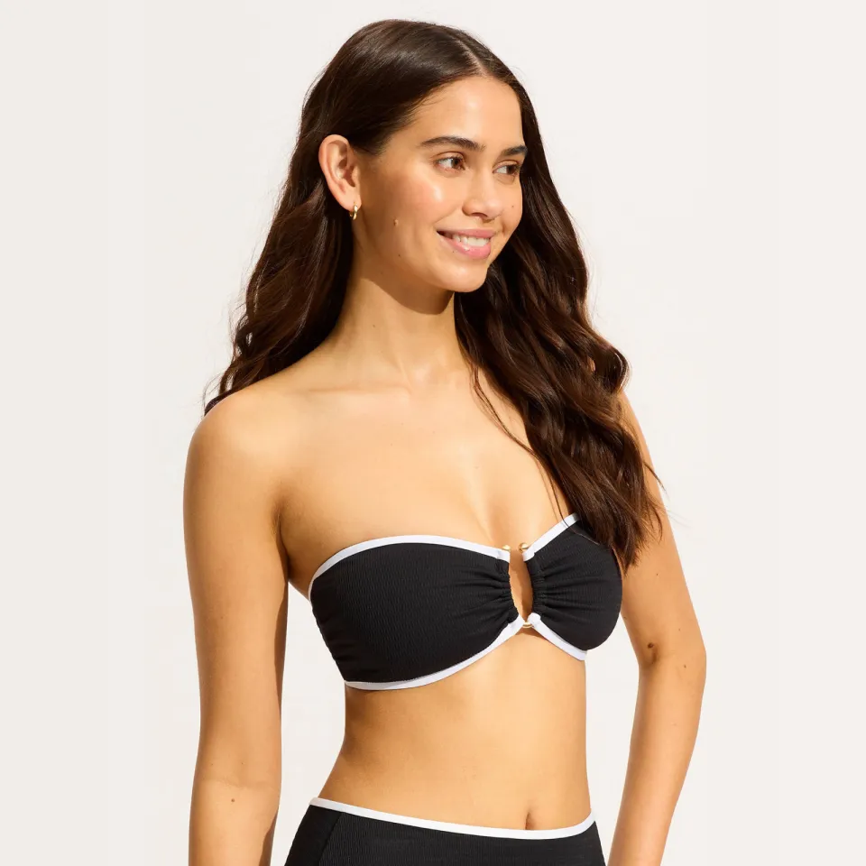 Seafolly Beach Bound voorgevormde bikinitop zwart