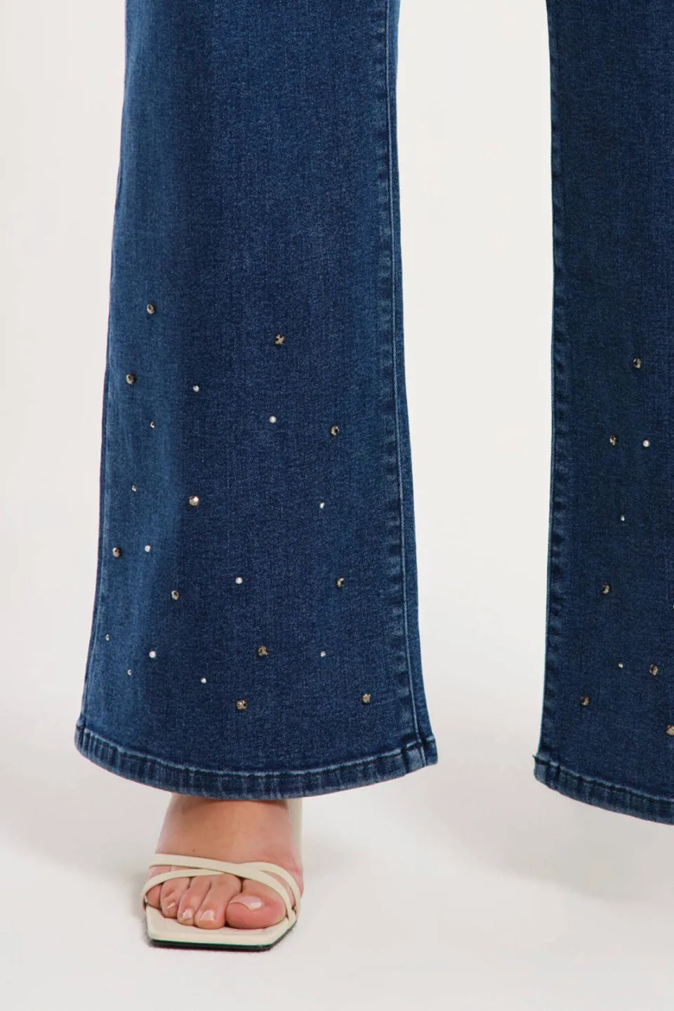 Yoek high waist wide leg jeans medium blue denim, foto 8