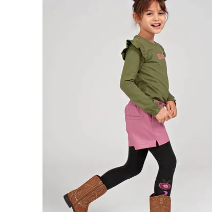 Jubel Moon Flowers imitatieleren korte broek roze, foto 6