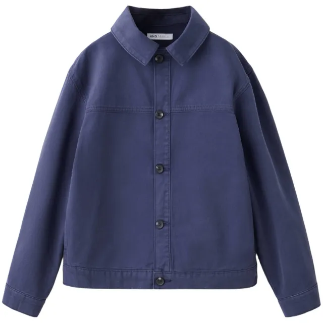 Mango Kids katoenen spijkerjas donkerblauw, foto 2