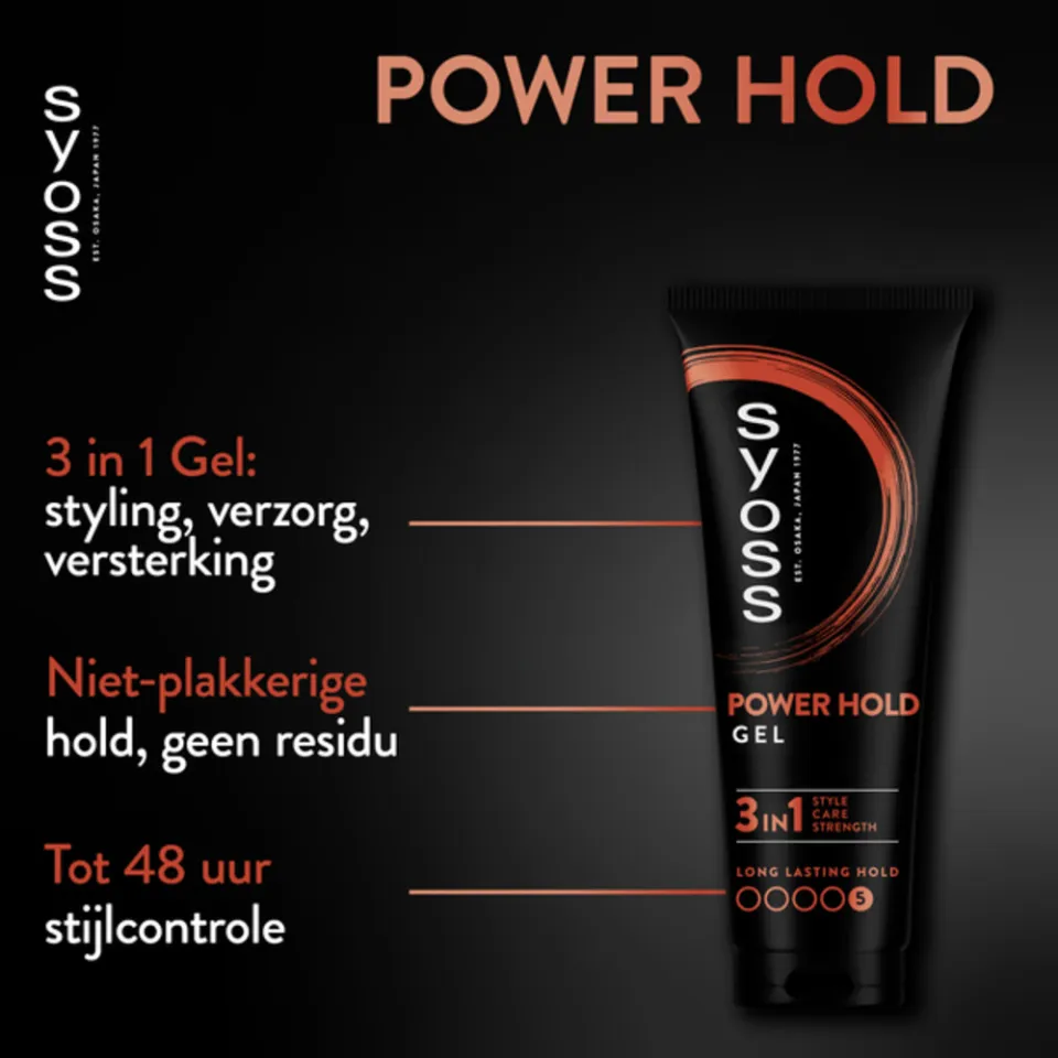 6x Syoss Power hold Haargel 250 ml, foto 3