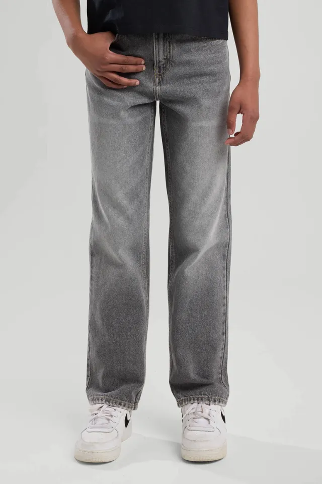 America Today straight leg jeans grey denim, foto 3