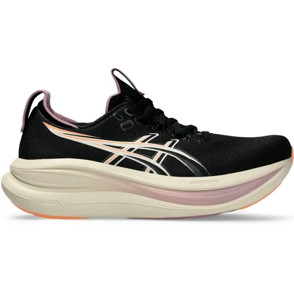 Asics Gel-Nimbus 28 hardloopschoen zwart zwart/purper