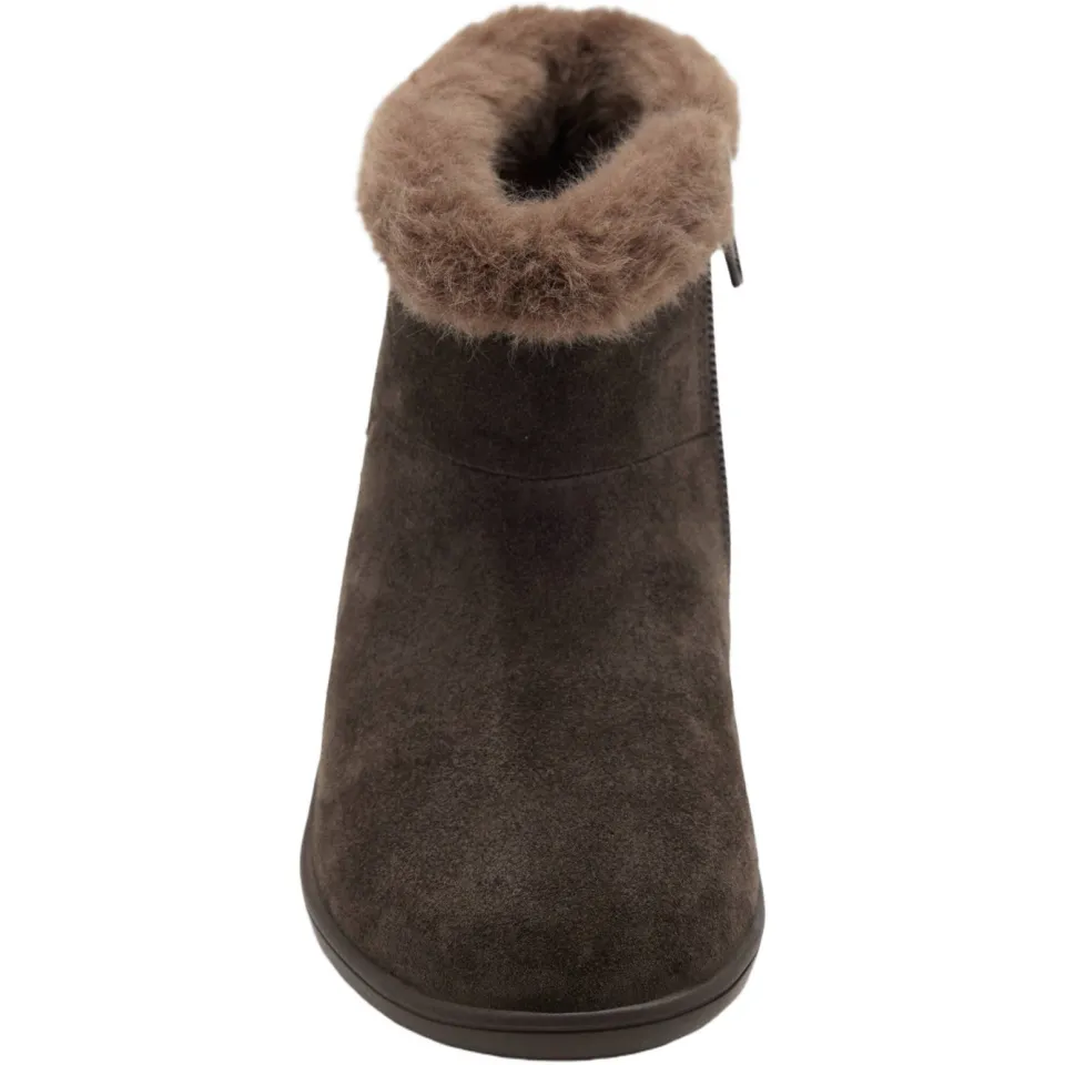 Mango Kids suède enkelboots met profielzool - donkerbruin, foto 2