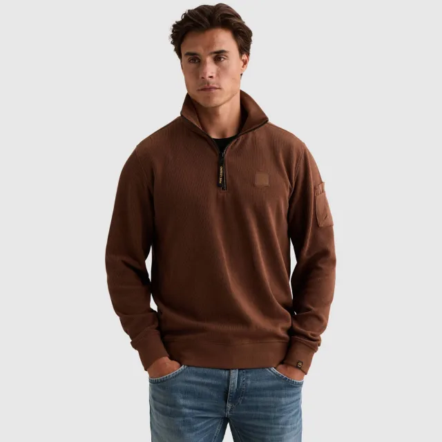 PME Legend regular fit sweater - bruin Cappucciono