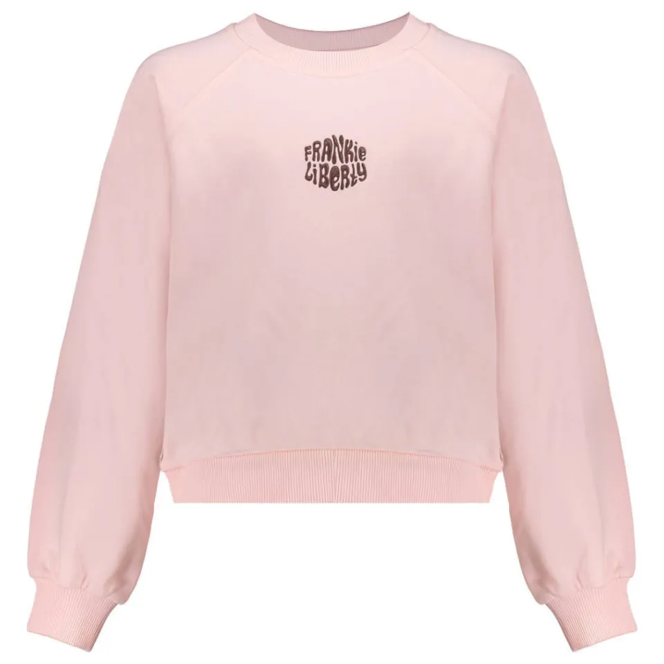 Frankie&Liberty sweater met backprint lichtroze, foto 2