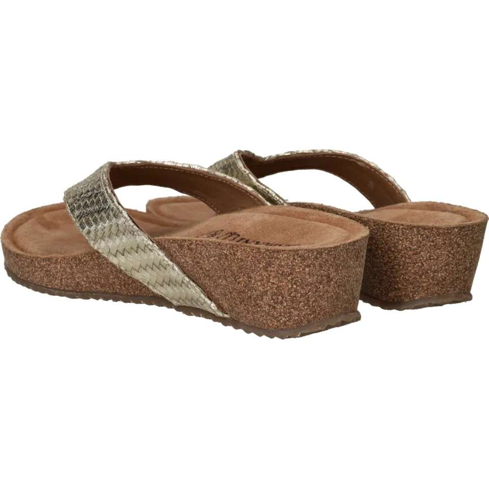 Lazamani Leia Tjoe Wedge slipper goud, foto 5