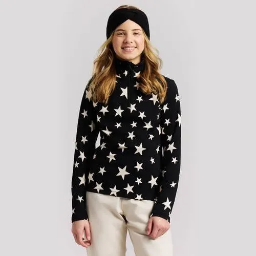 Protest PRTTopsy sweater met opstaande kraag en sterren - zwart/wit Outdoor sweater