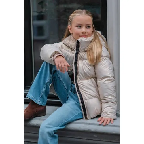 Like Flo Aelin gewatteerde jas beige, foto 4