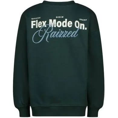 Raizzed oversized sweater met backprint - donkergroen Backprint, foto 2