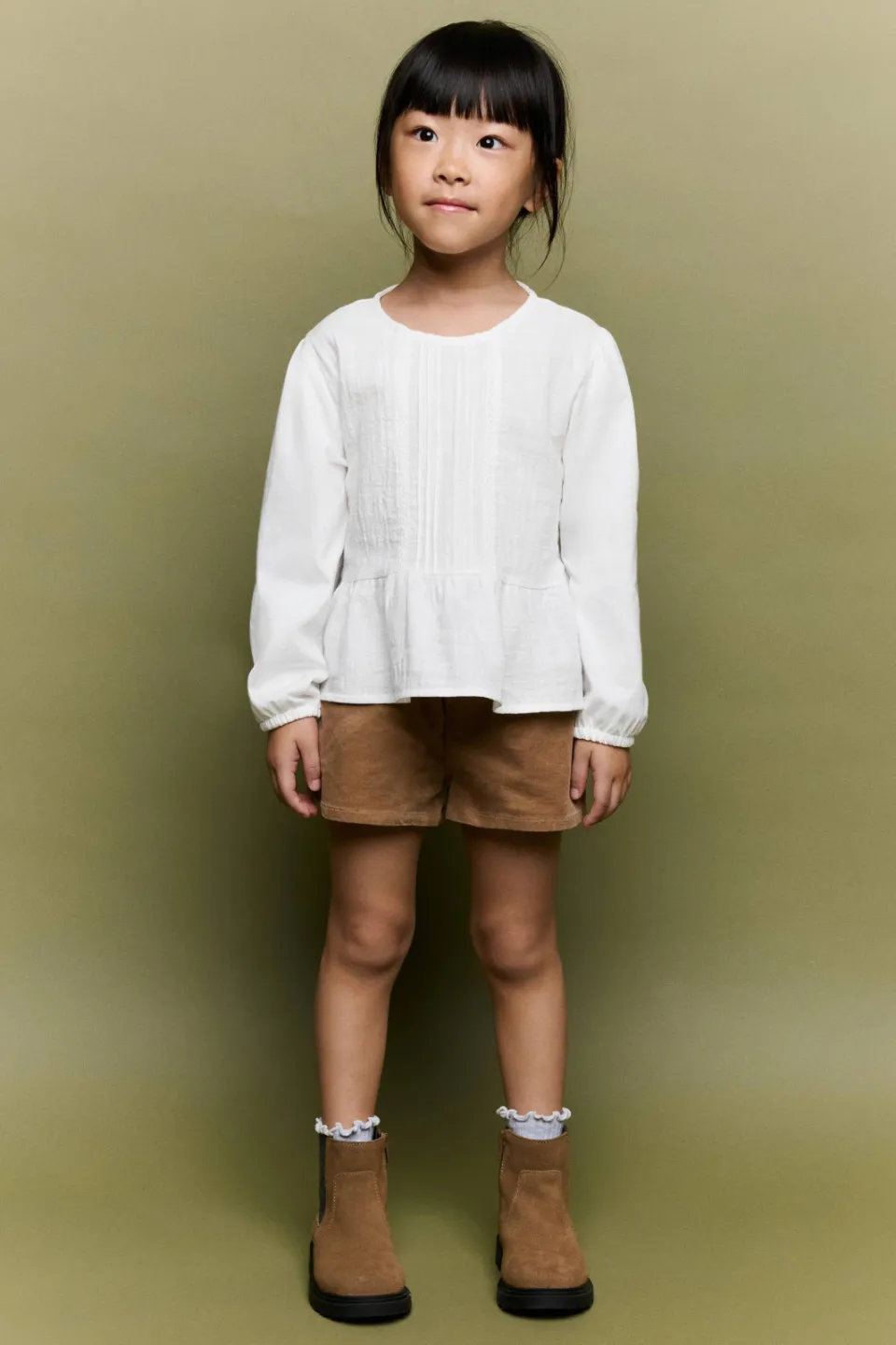 Mango blousetop met ruches wit
