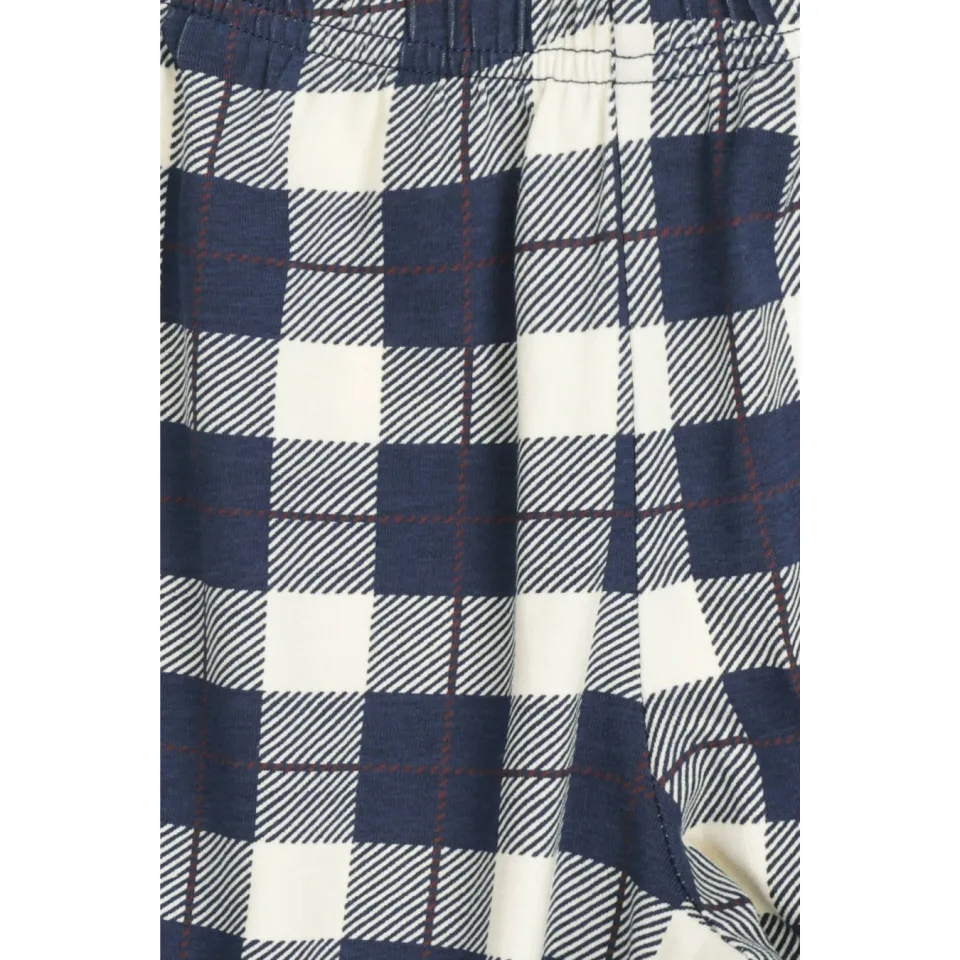 Little Label pyjama met donkerblauw geruite print donkerblauw/wit, foto 2