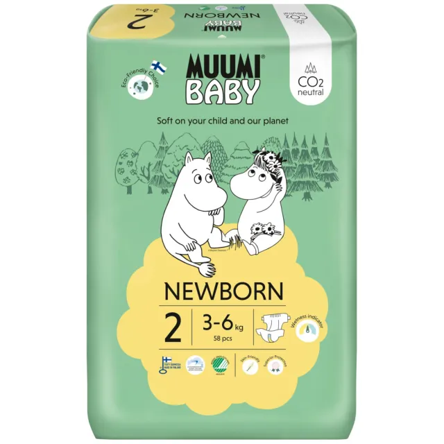 Moomin Baby Moomin Ecologische Luiers Maat 2 Mini 56 stuks
