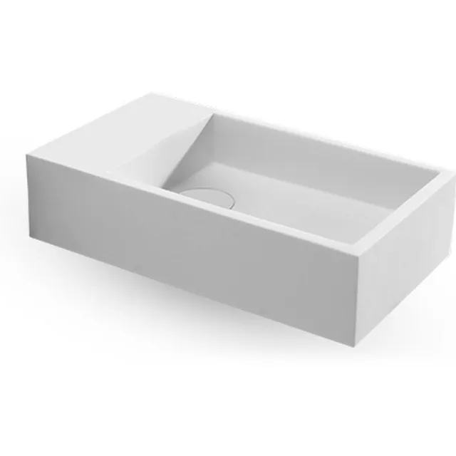EH Design Fontein EH Design Salle 400x220x100 mm Solid Surface Mat Wit