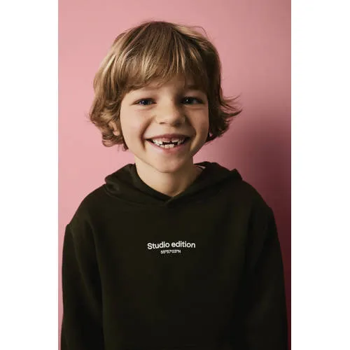 NAME IT KIDS hoodie met tekst zwart, foto 4