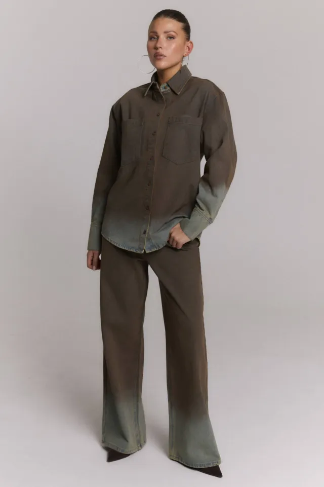 Refined Department dip-dye straight leg jeans - bruin