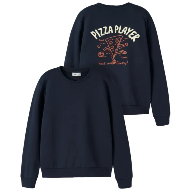 GUPPY MINI sweater met backprint - donkerblauw