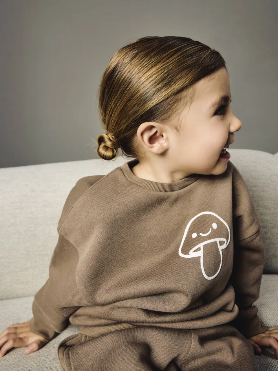 NAME IT MINI sweater met print - bruin, foto 4