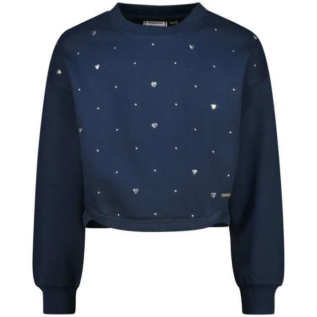 Vingino sweater met hartjes donkerblauw